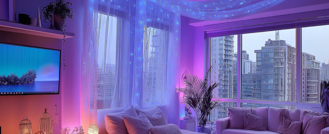 Purple and Blue LED Lighting: Create Your Cozy Bedroom Aesthetic