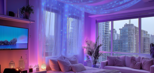 Purple and Blue LED Lighting: Create Your Cozy Bedroom Aesthetic